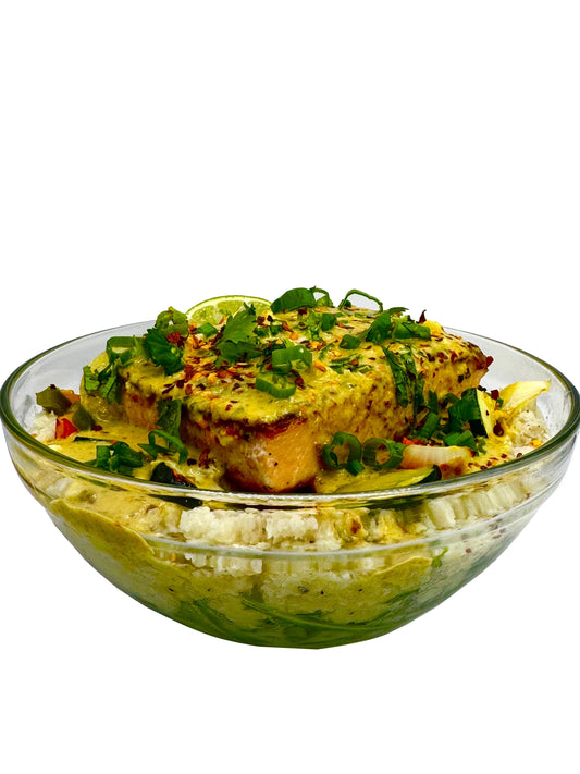 Tropical Curry Salmon & Coconut Cauliflower Rice