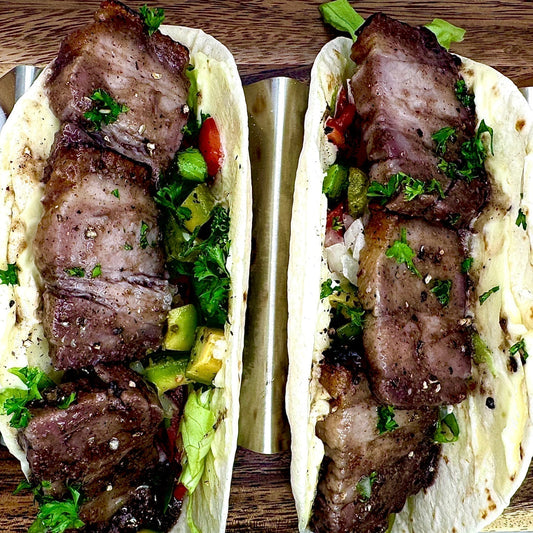 PBLT Tacos with Maple & Sage-Pickled Avocados