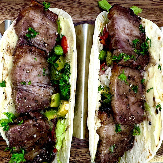 PBLT Tacos with Maple & Sage-Pickled Avocados