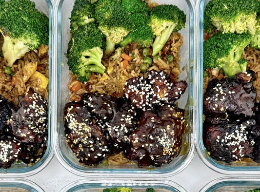 Blueberry Orange Chicken with Fried Rice