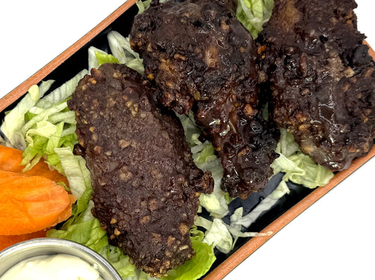 Pecan‑Crusted Blueberry Mustard Chicken Wings